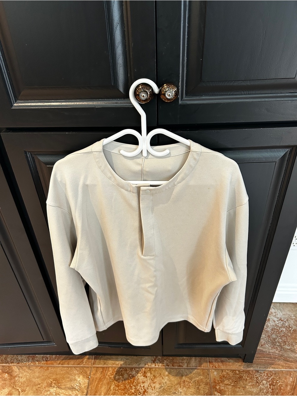 Lululemon Softstreme Oversized-Fit Long Sleeve Henley | Natural Ivory | Medium